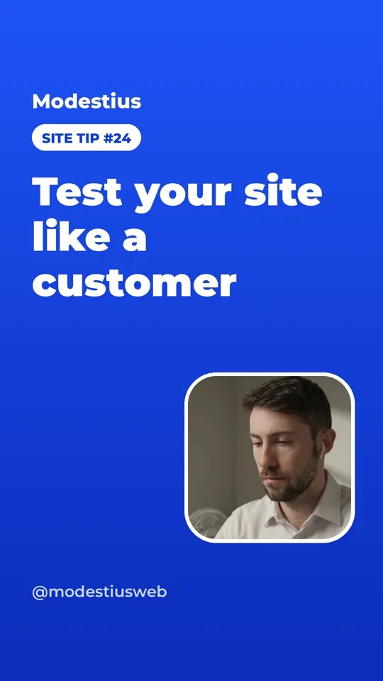 Test your site like a customer