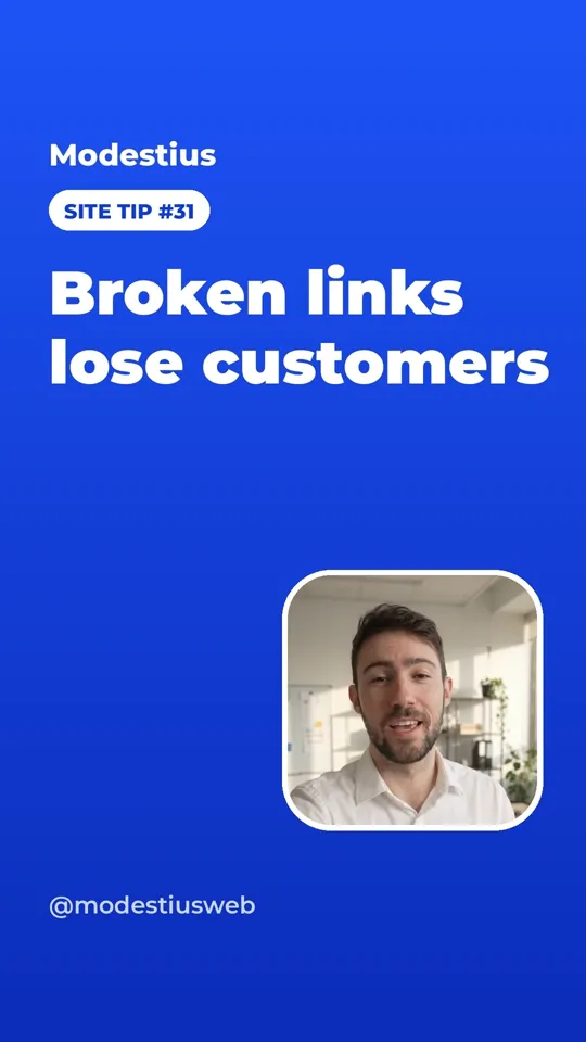 Broken links lose customers