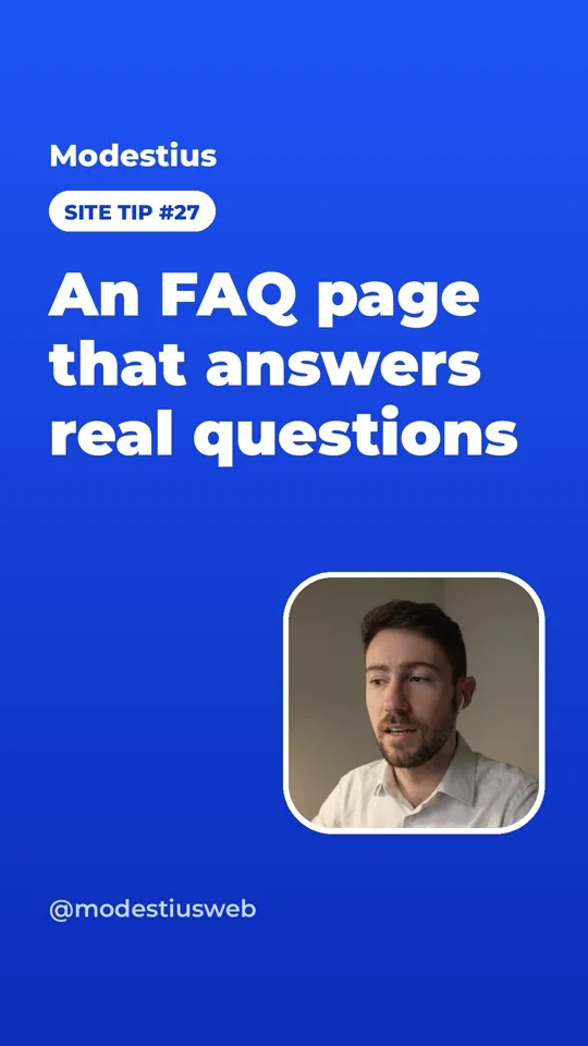 An FAQ page that answers real questions