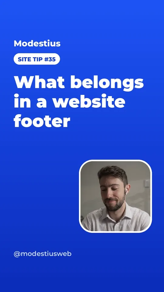 What belongs in a website footer